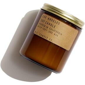 P.F. Candle Co. Amber & Moss Classic Standard Scented Soy Wax Candle (7.2 oz) 40-50 Hour Burn Time, Cotton Wick, Amber Glass Jar