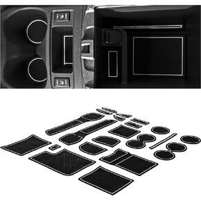 CupHolderHero fits Nissan Rogue Accessories 2014-2020 Premium Custom Interior Non-Slip Anti Dust Cup Holder Inserts, Center Console Liner Mats, Door Pocket Liners 21pc Set (Blue Trim)