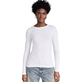 Enza Costa Women's Textured Rib Crew Tee
