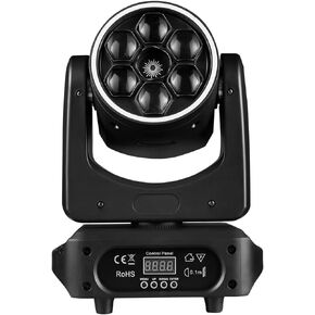 JUNMAN 6 Head Bee Eye Led Beam Moving Head Wash Light DJ Disco Stage Lights with Led Strip 1pc Pack