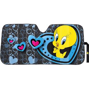 Plasticolor 008535R01 Warner Bros. Tweety Bird with Hearts Windshield Accordion Sunshade