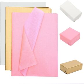 100 Sheet Green & Gold Tissue Paper Recyclable Green Wrapping Paper 14"x20"for Wedding Mother's Day Birthday DIY Art Craft Party Favor Decoration Celebration Gift