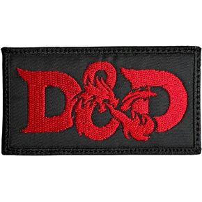 Dungeon & Dragons Logo Patch - Funny Tactical Military Morale Embroidered Patch Hook Fastener Backing Black Background