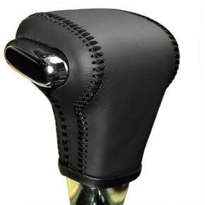 JI Loncky Custom Car Genuine Leather Gear Shift Knob Cover for Volkswagen VW Golf 2010 2011 / VW Eos 2007-2011 / Tiguan 2009 2010 / Volkswagen Rabbit 2006-2009 / Jetta 2005-2010 Automatic Accessories