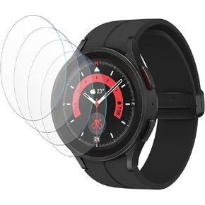 4 pack for Galaxy Watch 5 Pro 45mm Screen Protector, HD Clear Bubble Free Hard Tempered Glass Screen Protector for Samsung Galaxy Watch 5 Pro 45mm Screen Protector