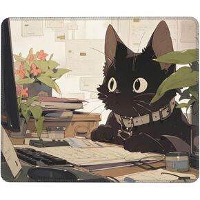 لوحة ماوس مضحكة على شكل قطة سوداء لطيفة وسادات ماوس صغيرة لطيفة للمكتب والكمبيوتر ولوحة ماوس للكمبيوتر المحمول وماوس لاسلكي ولوحة ماوس مربعة الشكل، قطة عمل in Kuwait