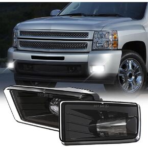 LED Fog Lights DOT 5202 Bulbs Bumper Fog Lamps Assembly for Chevy Silverado 2007-2015/Avalanche 2007-2013/Suburban 2007-2015/Tahoe 2007-2015/GMC Yukon Pick Up w/Off-Road