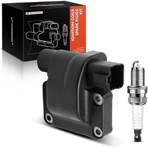 A-Premium 1x Ignition Coil Pack and 4x Iridium Spark Plugs Compatible with Honda Accord 1997 2.2L