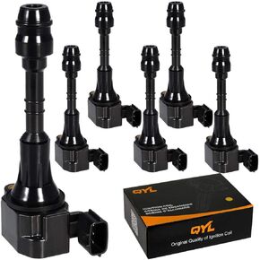 QYL 6Pcs Ignition Coil Replacement for 2002 2003 2004 2005 2006 2007 2008 2009 Nissan Maxima Murano Altima Xterra Quest Frontier Pathfinder Infiniti I35 QX4 Suzuki Equator 3.5L 4.0L V6 UF349 C1406