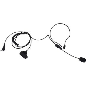 Behind-The-Head Radio Earpiece with Boom Mic Finger Ptt Walkie Talkie Headset Compatible for Baofeng Kenwood Retevis UV-5R 888S