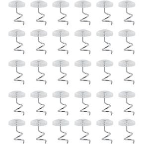 30pcs Twist Pins with Clear Heads, Bed Skirt Pin, Ruffle Pins Bed Skirt Pins Clear Heads Twist Pins for Upholstery, DIY Upholstery Twist Pins Couch Chair Car Sofa Headliner Repair Loose