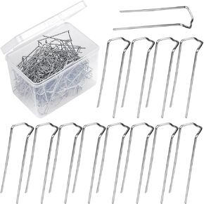 AIEX 120pcs 1.7 inch Floral Pins for Foam, Greening Boutonniere Pins Floral U-Pins Greening Pins for Flower Arrangements Floral Fern Pins with Storage Box for Straw Wreath Craft Project (Silver)