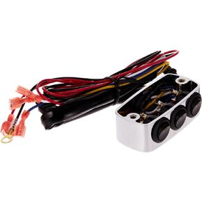 Show Chrome Accessories 52-605LA Motorcycle Clutch Side Electrical Accessory Switch Block