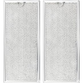 Beaquicy WB06X10596 Microwave Grease Filter Aluminum Mesh Filter- Replacement for G-E Microwaves - Replaces AP3792368 PS952418 (Pack of 2)