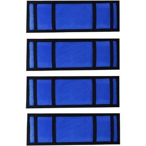 Ratchet Strap Protector Sleeve Universal Tie Down for Boat, Trailers, Jetski, Waverunner Blue 4 x 12 Inches–Pack of 4
