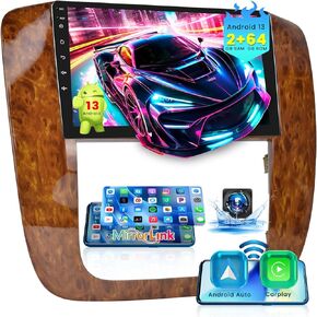 2+64GB Android 13 Car Stereo for GMC Yukon Chevrolet Chevy Tahoe Suburban 2007-2012 with Wireless Apple Carplay Android Auto, 9'' Touchscreen with GPS Mirror Link Bluetooth WiFi Backup Camera Mic in Saudi Arabia