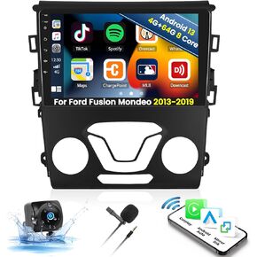 UNITOPSCI 4G+64G 8 Core Android 13 ستيريو سيارة لفورد فيوجن مونديو 2013-2019 راديو لاسلكي CarPlay Android Auto GPS 9 بوصة شاشة لمس بلوتوث 5.0 مرآة رابط DSP WiFi FM/RDS SWC + ميكروفون كاميرا احتياطية in Saudi Arabia