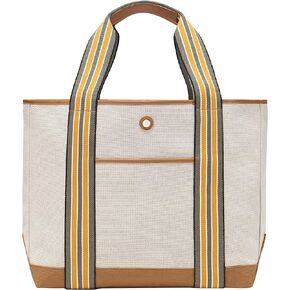 Paravel Cabana Tote Bag | Made with Recycled Canvas Material & Vegan Leather | Premium Tote Bag