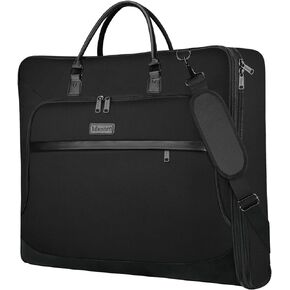 Mancro Garment Bags for Travel, Expandable Suit Bags for Men Travel Fits 15.6 inches laptop, 2 in 1 Hanging Suit Luggage Bags for Men Women, Wrinkle Free Foldable Travel Garment Bag, Black