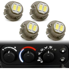 4pcs LED Lights Bulbs Kit - AC Climate Heater Control LED Light, Replacement for Dodge Ram 1500 2500 3500 2003-2008 Dakota Pickup, White