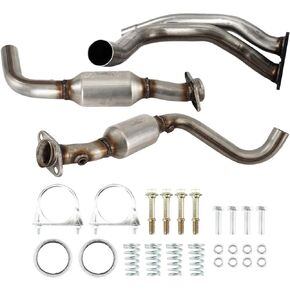 KAX Left/Right Catalytic Converter For 2005-2007 Front F350 Super Duty 5.4L/6.8L; ;Front F250 Super Duty 5.4L/6.8L XLT, 50460 Stainless Steel High Performance 3pcs (EPA Compliant)