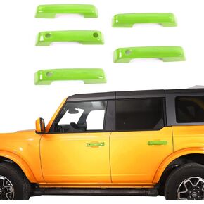 Door Handle Inserts Trim Cover Tailgate Handle Cover Compatible with Ford Bronco 2021 2022 2023 - Current Exterior Accessories Blue 5 PCS (NOT fit for Bronco Sport Model)