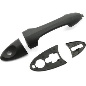 Front Driver or Passenger Side Outer Door Handle with Keyhole Cover Textured Black Replacement for Focus 2000 2007 Tribute 2001 2006