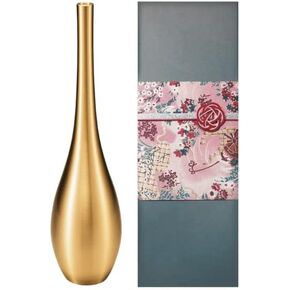 NOUSAKU Flower Vase Sorori, H 10.6inches, tin 100%, Traditional Craft, Japanese Gifts, vases for Flowers, Luxury Flower vase, Bronze