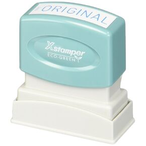 Xstamper(R) One-Color Title Stamp, Pre-Inked, "Original", Blue