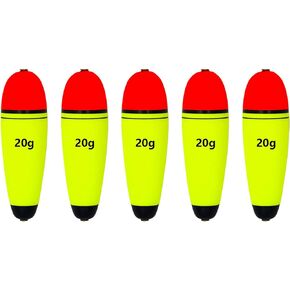 Fishing Floats Slip Bobbers, EVA Slider Bobbers for Sea Fishing, Fishing Floats Bobbers Set for Freshwater Saltwater, 5PCS Floatage 0.7oz 1.76oz 2.82oz