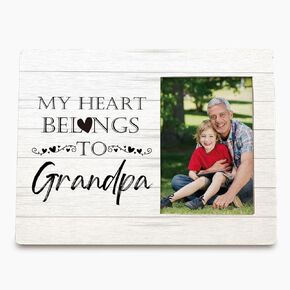 Grandma Picture Frame for New Baby, Mother's Day Gifts for Grandma, Grandma Gifts From Grandkids, Grandson, Pregnancy Announcement Gifts, My Heart Belongs to Grandma Photo Picture Frames 4x6