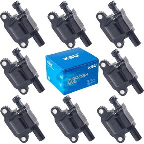KSU Compatible With 12611424 Ignition Coil Pack Tahoe Silverado Impala Cadillac CTS Chevy GMC Pontiac Yukon Buick Allure Lacrosse SSR Canyon Savanna Hummer Grand Prix Saab Express 1500 2500 （8Pack)）
