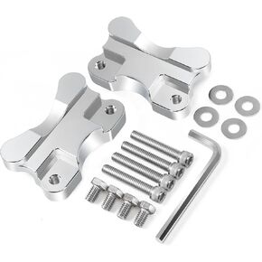 Front Fender Risers 33mm Adapter Relocator Spacer Kit Lift Fender Bracket Mount 21" Wheel Chrome Fender to Fork Fit for 1986-2017 Harley Softail FL Models Fat Boy Deluxe Heritage Classic Slim in Kuwait