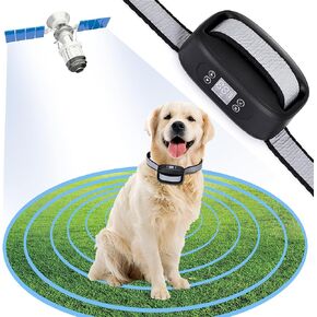 WIEZ GPS Wireless Dog Fence, Electric Dog Fence with GPS, Range 100-3300 ft, Adjustable Warning Strength, Rechargeable, Pet Containment System, Harmless and Suitable for All Dogs