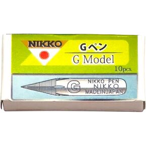立川ピン製作所 Tachikawa Pin Seisakusho Nikko NG-10 Nib G Pen, Pack of 10