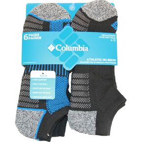 Columbia Mens 6-Pack Pique Foot Athletic Socks