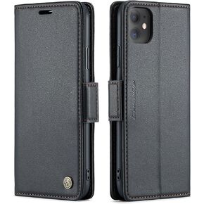QLTYPRI Wallet Case for iPhone 11, Premium PU Leather Magnetic Flip Folio Case with [RFID Blocking] Credit Card Slots Kickstand Shockproof Protective Phone Case Cover – Purple