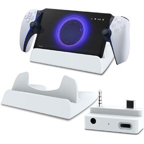 Charging Stand and Adapter for Playstation Portal - Charge Dock Stand Holder Accessories for PS Portal Remote Player