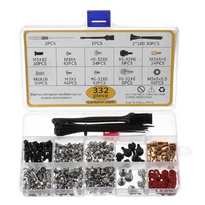 MECCANIXITY 362pcs PC Computer Screws Standoffs Set Kit with Screwdriver, for Computer Case Motherboard Hard Drive Fan Power Graphics