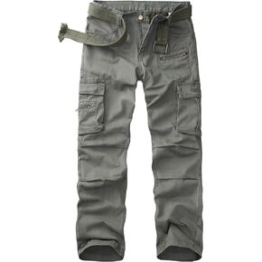 AKARMY Women's Relaxed Fit Cargo Pants Outdoor Sport Hiking Pants Casual Pants Parachute Pants with Zipper Pockets