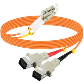 LC to SC Fiber Optic Internet Cable Multimode 62.5/125 Duplex OM1 Male to Female - 6FT