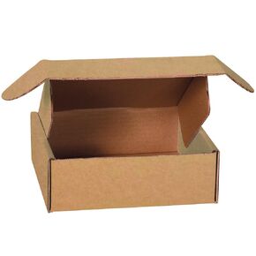 BFMFL882K Deluxe Literature Cardboard Mailers, 8 x 8 x 2 3/4 Inches, Corrugated Die-Cut Shipping Boxes, Medium Brown Kraft Mailing Boxes (Pack of 50)