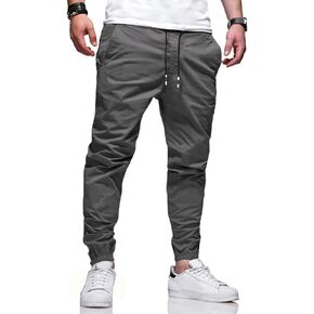 Men Joggers Chino Cargo Pants Hiking Outdoor Recreation Pants Twill Fitness Track Jogging Pants Casual Cotton Pants
