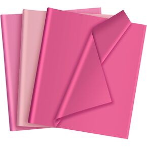 30 Sheets Pink Tissue Paper for Packaging Gift Bags Decoration, Gift Wrap Tissue Paper Bulk Sheets for Weddings Birthday DIY Project Christmas Gift Wrapping Crafts Decor (14 x 20 Inch)