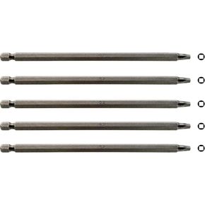 MaxTool 5PCs SQ2 x 6 Inches Identical Screwdriver Power Bits Square No 2 Tip/Point/Head 1/4" Hex Driver 6150 Alloy Steel; SQ2x6P05-6150