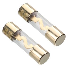 Fielect 2Pcs 80A AGU Glass Fuse 10 X 38mm Car Auto Audio Power Safety Protect Glass Tube Gold Plated Radio