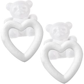 Gogogmee 4pcs Foam Model Heart Decorations Craft Foam Foams Crafts Decorations Foams Craft for DIY. Party Foams Crafts DIY Foams Crafts Heart Foams Crafts Heart Crafts White Blank Supplies