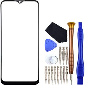 Outer Screen Glass Lens Replacement for Samsung Galaxy A02s SM-A025G SM-A025M Black