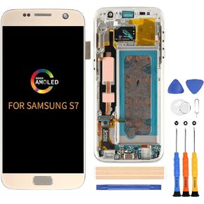 A-MIND Original for Samsung Galaxy S7 G930 Screen Replacement Include Frame (Not for S7 Edge) 5.1inch Touch Digitizer LCD Display Assembly Repair Kits (Black)