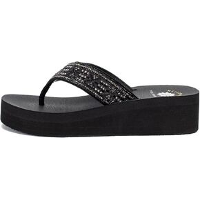 صندل Penny Flatform النسائي من Yellow Box، ذو نعل سميك، قلاب، مقدمة دائرية، كعب متوسط ​​عالي، مجموعة MellowMat